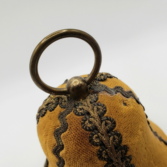 Vintage Reuge Musical Bell Brown Velvet Swiss Movement Plays Mozart Working GUC - Picture 5 of 11